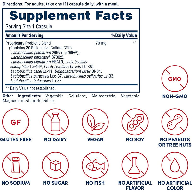 American Health Daily Care Probiotic Complex 20 mil millones de cápsulas 30ct