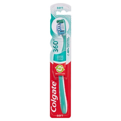 Colgate 360 ​​cepillo de dientes limpio suave completo