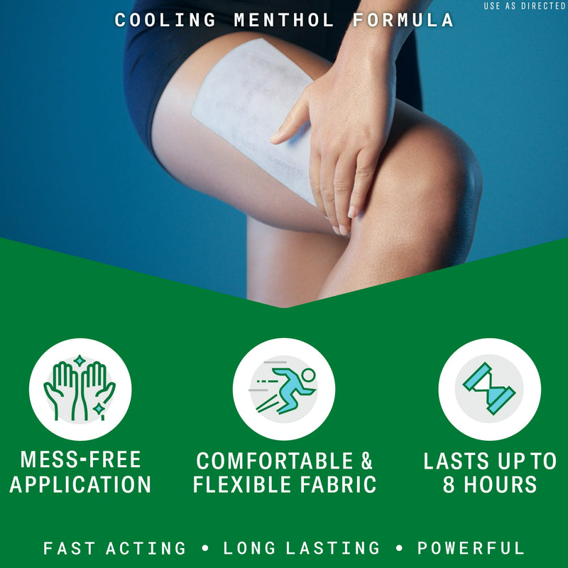 Biofreeze Cool The Pain Relief Patches Long & Extra Large 4ct