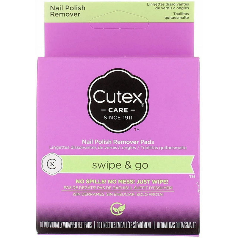 Cutex Swipe & Go Nail Polish Remover Pads 10ct