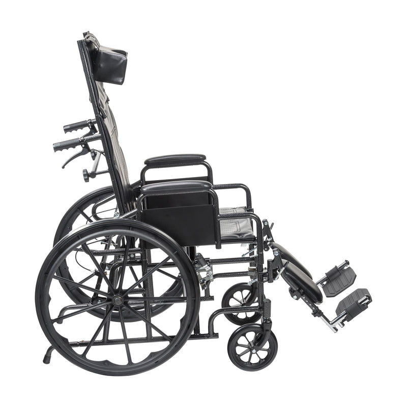 Drive Medical Silver Sport silla de ruedas de recolección completa, brazos de escritorio, asiento de 18 "