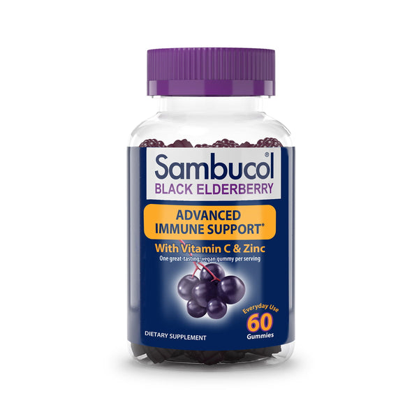 Sambucol Black Elderberry Advanced Immune Vitamin Gummies 60ct