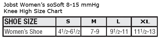 Jobst SoSoft Knee High Closed Toe 8-15 White M