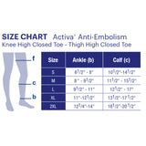 Activa Anti Embolism Knee High Closed Toe 18mmHg Beige