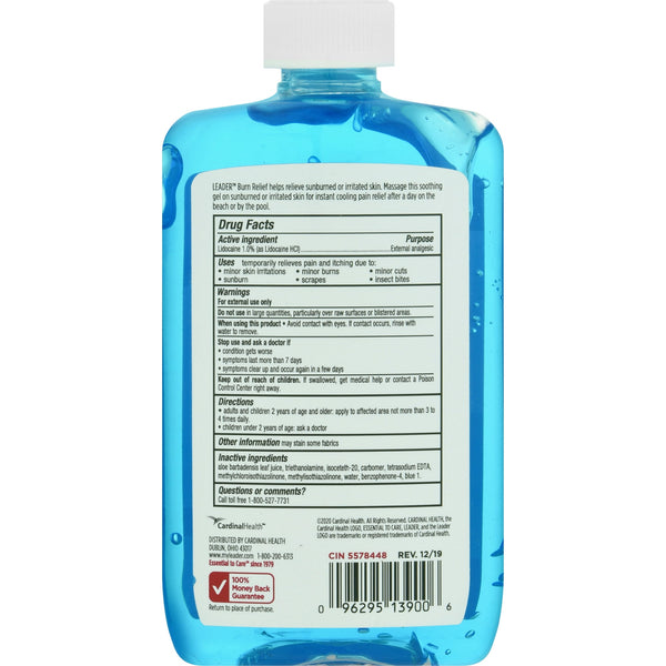 Leader Lidocaine Burn Relief Gel 8oz