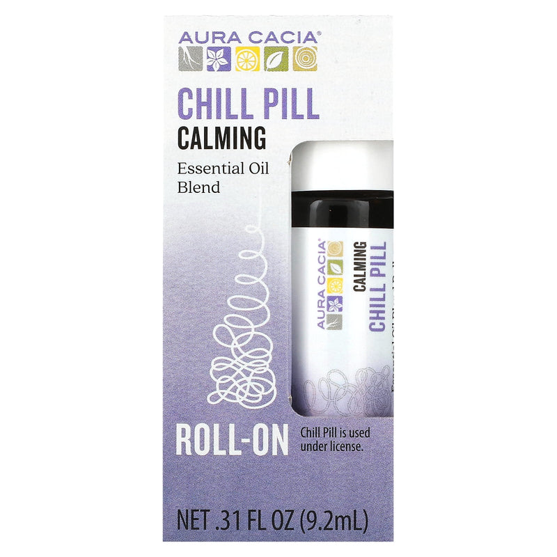 Aura cacia chill píldora rolla de aceite de 0.31 oz