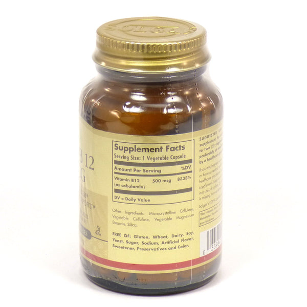 Solgar Vitamin B12 Vegetable Capsules 500mcg 100ct