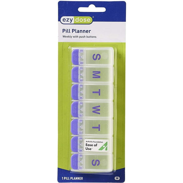 Ezy Dose Pill Planner Weekly With Push Button