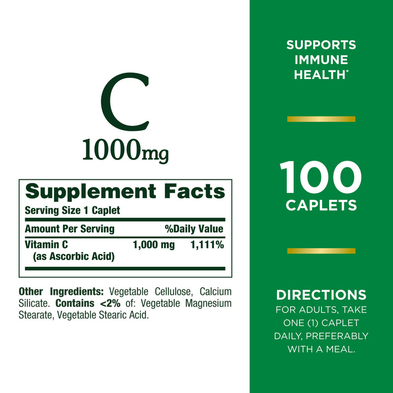 Natures Bounty C 1000mg Caplets 100ct