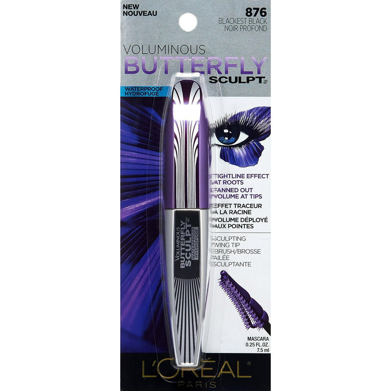 Loreal Voluminous Butterfly Sculpt Waterproof Mascara Blackest Black 876