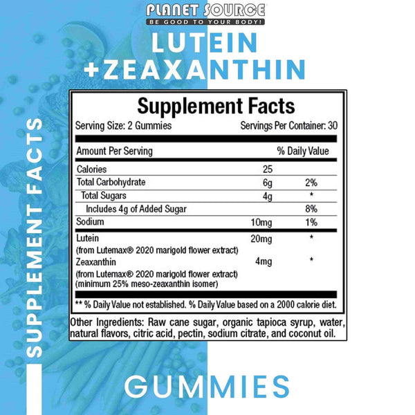 Planet Source Lutein + Zeaxanthin Gummies 60ct