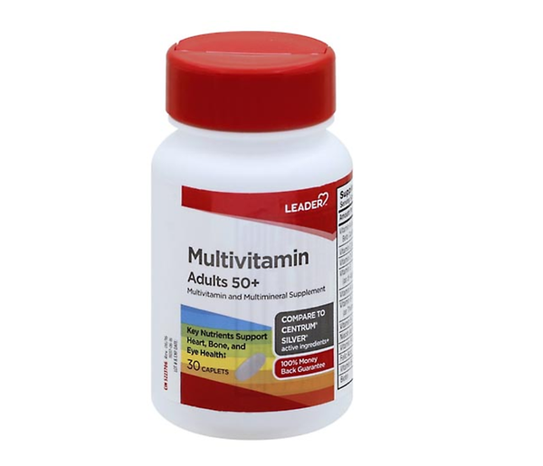 Leader Multivitamin Adult 50+ Caplets 30ct