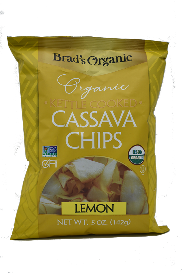 Brad's Organic Cassava Chips Lemon 5oz