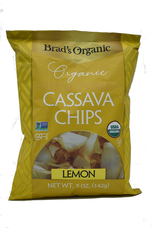 Brad's Organic Cassava Chips Lemon 5oz