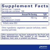 Pure Encapsulations Magnesium Citrate Capsules 180ct