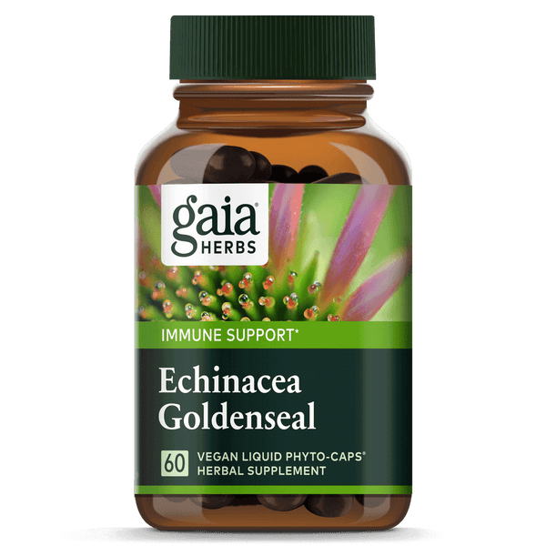 Gaia Herbs Echinacea Goldenseal 60 Vegan Capsules