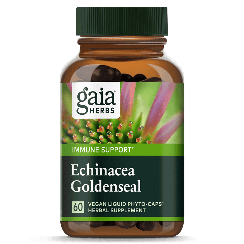 Gaia Herbs Echinacea Goldenseal 60 Vegan Capsules