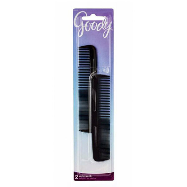 Goody Pocket Comb Black, 2 Ct
