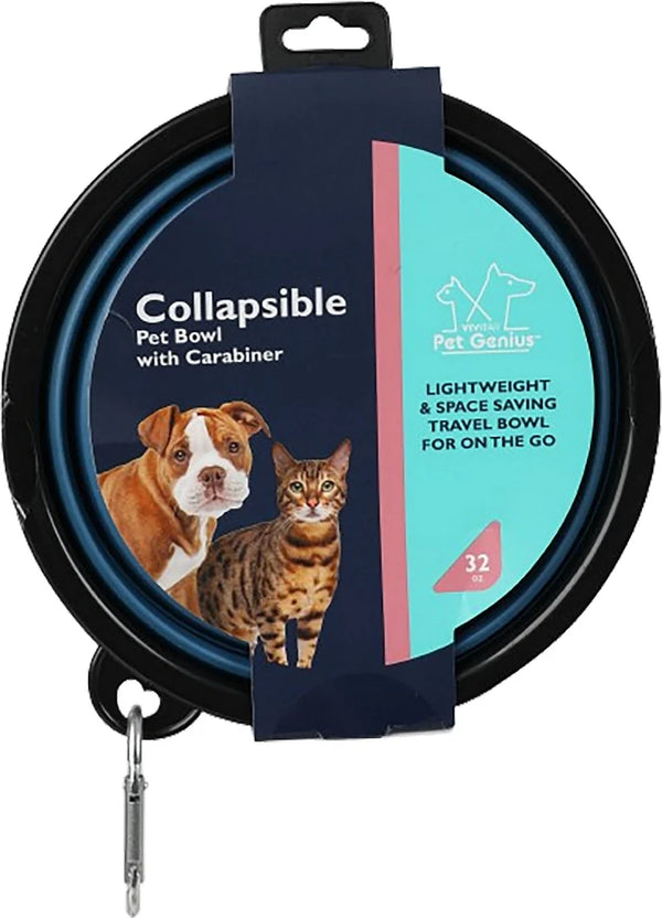 Vivitar Pet Genius Collapsible Pet Bowl With Carabiner