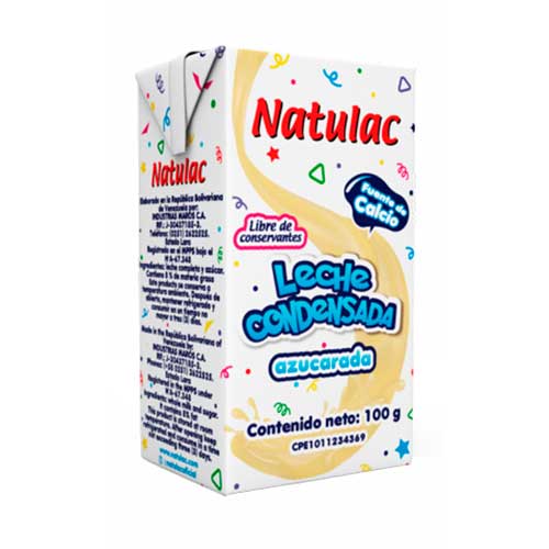 Natulac Condensed Milk 3.5Oz