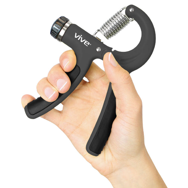 Vive Hand Grip Exerciser Gray Rhb1O1