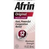 Afrin Original Nasal Congestion Relief 12 hr 1oz