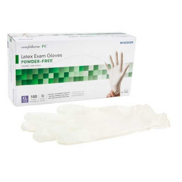 Guantes de examen de látex McKesson Confiderm XL 14-430 100CT