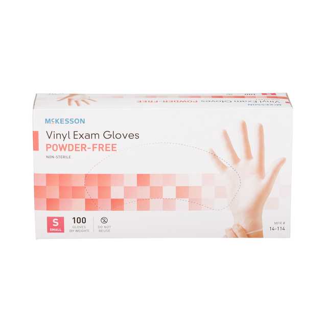 Guantes de vinilo sin polvo de McKesson Pequeño 14114 100ct