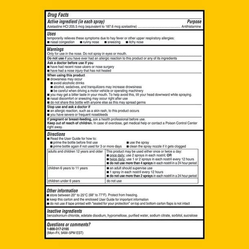 Astegro Allergy Nasal Spray 120 Pumps 23ml