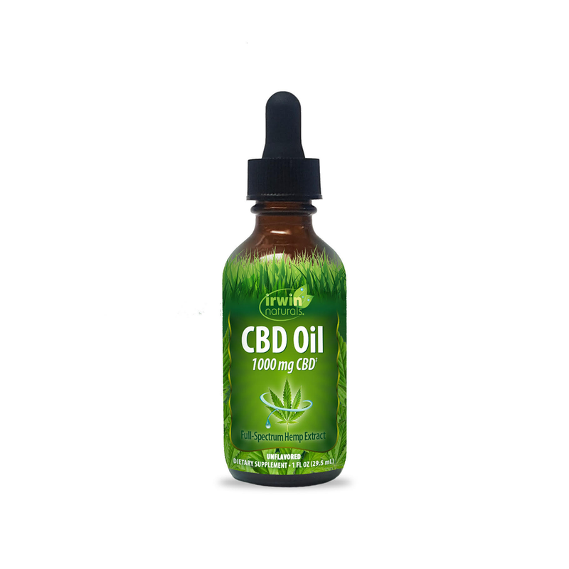 Irwin Naturals CBD Oil Drops 1000Mg Unflavored 1Oz