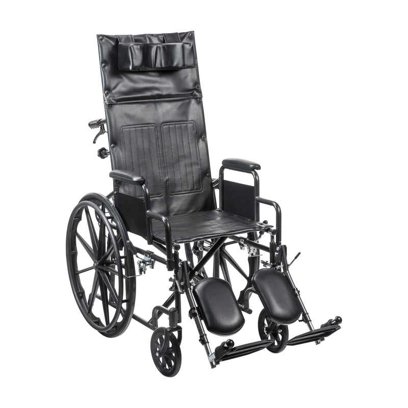 Drive Medical Silver Sport silla de ruedas de recolección completa, brazos de escritorio, asiento de 18 "