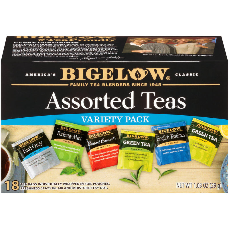 Bigelow asortee tés variedad paquete 18 bolsas de té