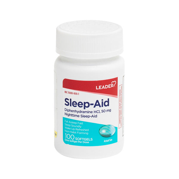 Leader Sleep Aid 50mg Softgels 100ct