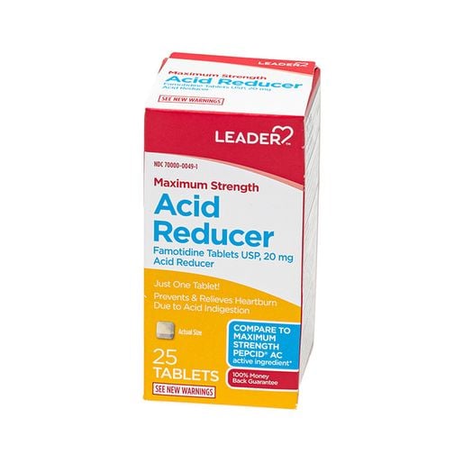 Leader Acid Reducer Famotidine Tablets 20mg 25ct