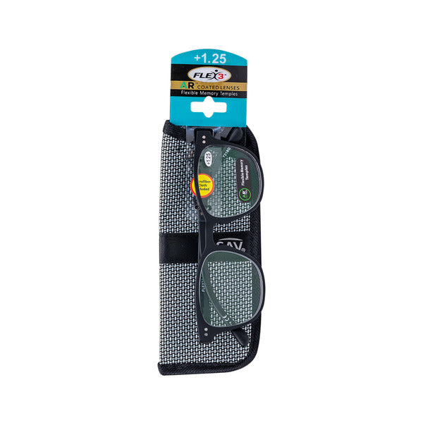 Sav Flex 3 Round Readers Glasses With Pins 5045 +1.25