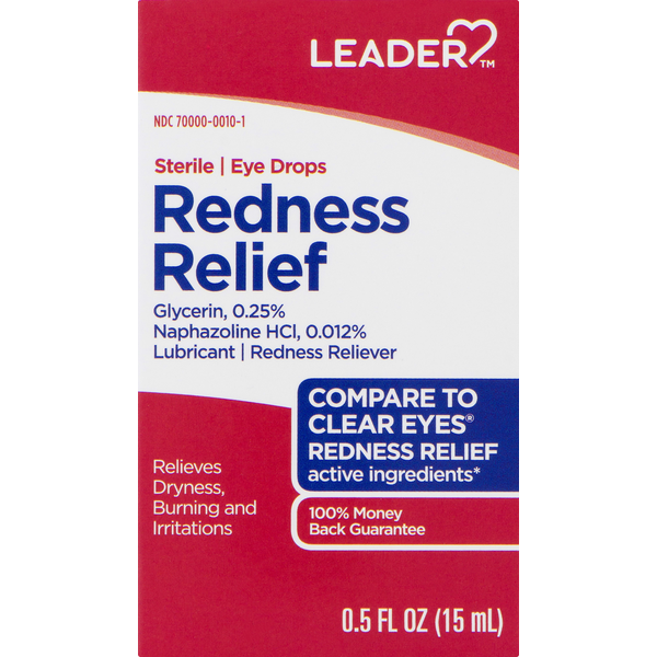 Leader Eye Drops Redness Relief 0.5oz