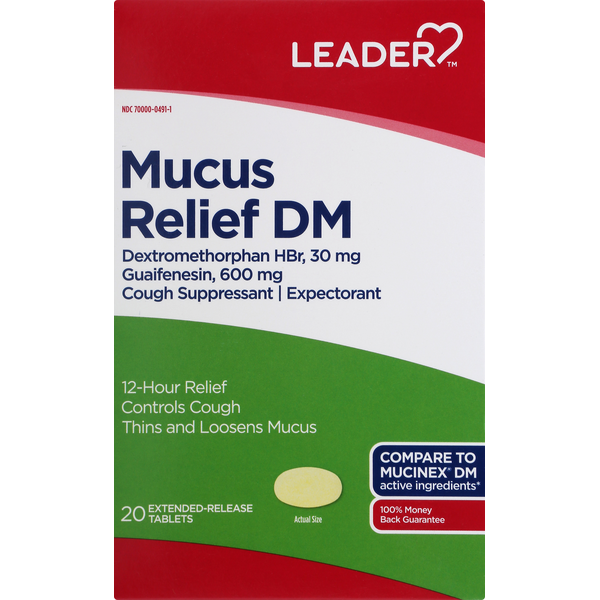 Leader Mucus Relief DM 12hr Tablets 20ct