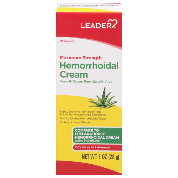 Leader Maximum Strength Hemorrhoidal Cream 1oz