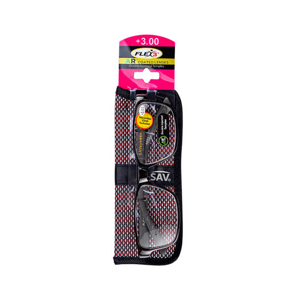 Sav Flex 3 Trans Frame Reading Glasses 5042 +3.00