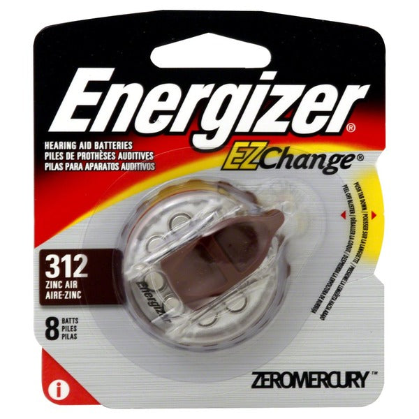 Energizer Ez Change 312 Zinc Hearing Batteries 8ct