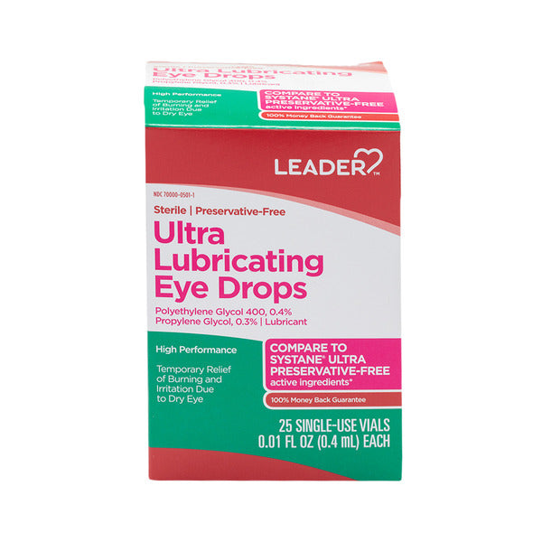 Leader Ultra Lubricating Eye Drops 25 Singles Vials