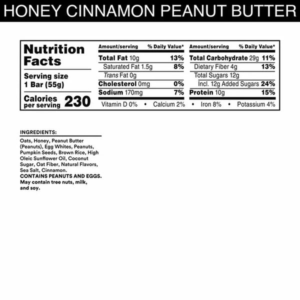 Rxbar Protein Bar Honey Cinnamon Peanut Butter 1.9 Oz