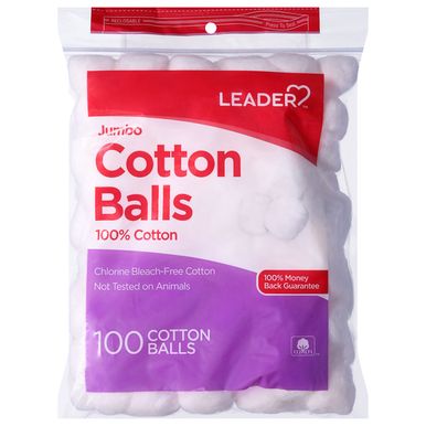 Leader Cotton Jumbo Balls 100ct