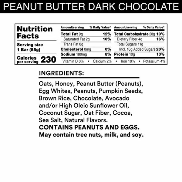 Rxbar Protein Bar Peanut Butter Dark 1.9 Oz