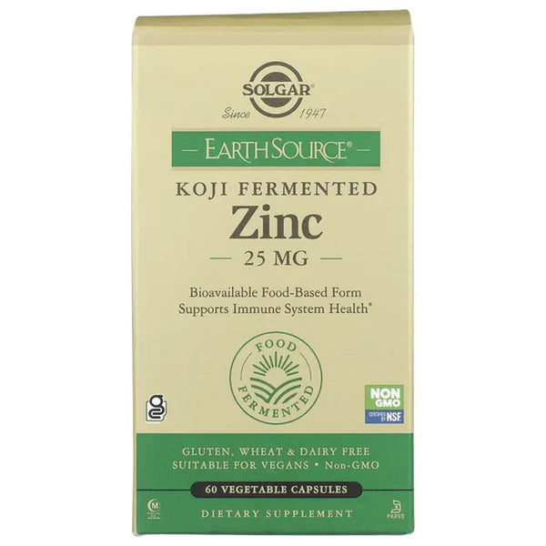 Solgar Koji Fermented Zinc 25mg Vegetable Capsules 60ct