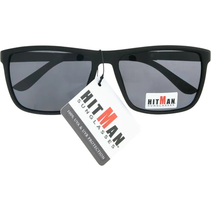 Sav Hitman Rub Square Black Sunglasses Hm07