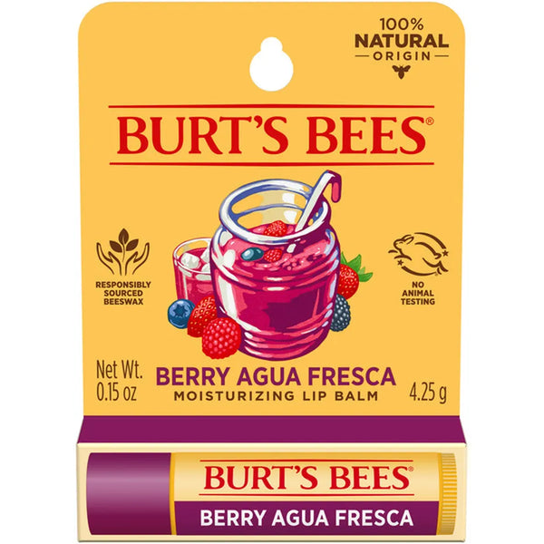 Burts Bee's Lip Balm Moisturizer Berry Agua Fresca 15oz