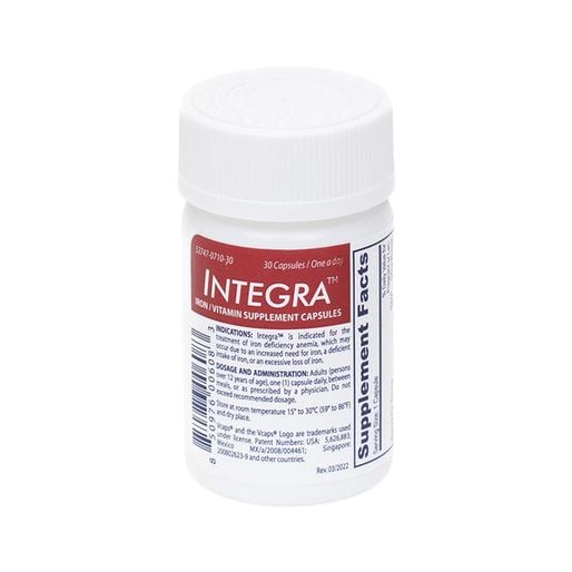 Integra Iron Vitamin Supplements Capsules 30ct