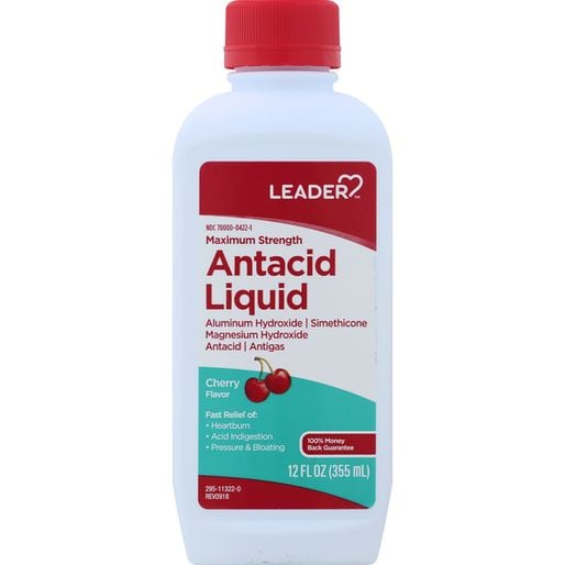 Leader Antacid Maximum Strength Cherry 12oz