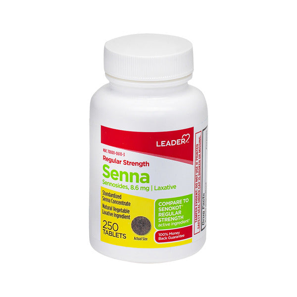 Leader Senna Laxative 8.6mg Tablets 250ct